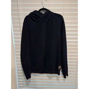Scotch & Soda Men's Navy Textured Hooded Sweater - Size